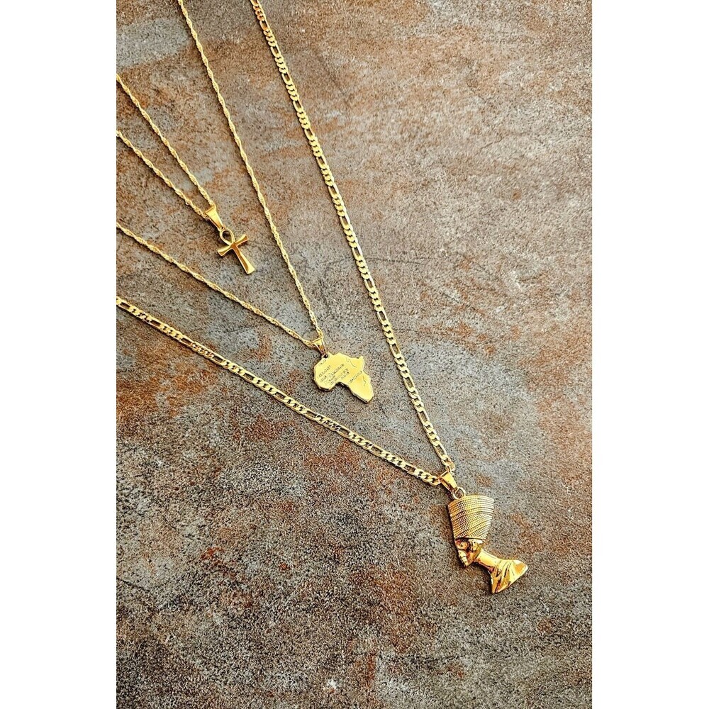 3 piece ankh necklace Africa necklace Nefertiti necklace